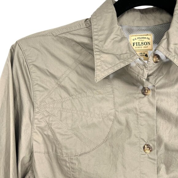 Filson Womens Field Shirt Button Up Tan Khaki Size Small - Picture 3 of 12